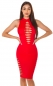 Preview: Tailliertes Midikleid mit sexy Cutouts - rot
