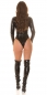Preview: Glänzender Body im sexy Latex-Look - schwarz