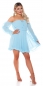 Preview: Süsses Babydoll-Minikleid aus zarten Chiffon - caribic blue