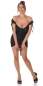 Preview: Sexy Stretch-Kleid mit Carmen-Ausschnitt in schwarz