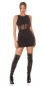 Preview: Ärmelloses Minikleid in sexy Mesh-Einsätzen - schwarz