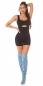 Preview: Sexy Jumpsuit Einteiler im 2in1 Look - schwarz