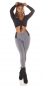 Preview: Moderne Leggings mit Stretch-Einsatz - grau