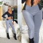 Preview: Moderne Leggings mit Stretch-Einsatz - grau