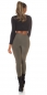 Preview: Moderne Leggings mit Stretch-Einsatz - khaki