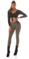 Preview: Moderne Leggings mit Stretch-Einsatz - khaki
