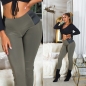 Preview: Moderne Leggings mit Stretch-Einsatz - khaki