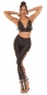 Preview: Sexy Stretch Leggings mit Cutouts in schwarz