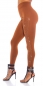 Preview: Nahtlose Thermo-Leggings mit Strass-Steinchen - bronze