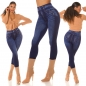 Preview: High Waist Leggings im Jeans-Look - blau