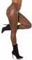 Preview: Sexy Wetlook Leggings im Snake-Look - braun