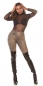 Preview: Sexy Wetlook Leggings im Snake-Look - cappuccino
