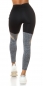 Preview: Modische Leggings im Overknee Look - schwarz