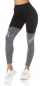 Preview: Modische Leggings im Overknee Look - schwarz