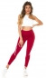 Preview: Figurbetonte Fitness-Leggings - bordeaux