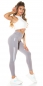 Preview: Figurbetonte Fitness-Leggings - stone