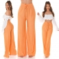 Preview: Sommer Plissee Schlag Damen Hose - orange