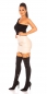 Preview: Sexy One Shoulder Rippstrick-Pulli in schwarz