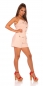 Preview: Luftig leichter Jumpsuit-Overall in Leinen-Optik - rosa
