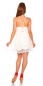 Preview: Süßes Minikleid mit Spitzen-Überzug - weiß