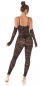 Preview: Exklusiver sexy Spitzen-Overall mit tiefen Ausschnitt und Soft-Cups - schwarz