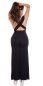 Preview: Rückenfreier Jumpsuit-Overall mit Bindebändchen - schwarz
