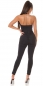 Preview: Edler Neckholder Overall mit Cutout - schwarz