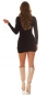 Preview: Feinstrick-Minikleid mit Glamour-Verzierung - schwarz