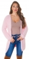 Preview: Flauschiger Cardigan in Longversion - rosé