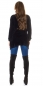 Preview: Flauschiger Cardigan in Longversion - schwarz