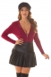 Preview: Süße Strickjacke mit Hoodie und 2Way-Zipper - bordeaux