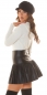 Preview: Süße Strickjacke mit Hoodie und 2Way-Zipper - weiß