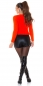 Preview: Kuschel weicher Strick-Cardigan mit Bindebändchen - orange