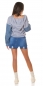 Preview: Modische Kapuzen-Jacke im 2in1 Look - grau