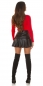 Preview: Figurbetonter Basic Rollkragen-Pullover in Ripp-Optik - rot