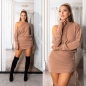 Preview: Sexy One-Shoulder Minikleid - cappuccino