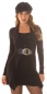 Preview: Sexy Damen Strass Feinstrick Minikleid