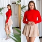 Preview: Kuschelweicher Rollkragen-Pullover in rot