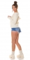 Preview: Modernes 2er Set Rippstrick Cardigan und Top in beige