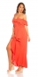 Preview: Wunderschönes Vokuhila-Kleid im Latina-Look - orange