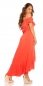 Preview: Wunderschönes Vokuhila-Kleid im Latina-Look - orange