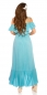 Preview: Wunderschönes Vokuhila-Kleid im Latina-Look - caribic blue