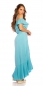 Preview: Wunderschönes Vokuhila-Kleid im Latina-Look - caribic blue