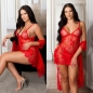 Preview: Sexy Negligee Dessous-Set aus feiner Spitze - rot