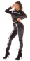 Preview: Loungwear Nicki Freizeit Anzug mit Zierstreifen - schwarz/weiß