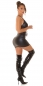 Preview: 2-tlg Wetlook Party Set Top und Minirock - schwarz