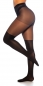 Preview: Sexy Overknee-Look Strumpfhose im Longuette-Style - schwarz