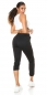 Preview: Moderne Jogginghose mit Schrift-Print in schwarz
