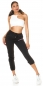 Preview: Moderne Jogginghose mit Schrift-Print in schwarz