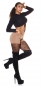 Preview: Feinstrumpfhose mit sexy Schleifen-Muster - schwarz
